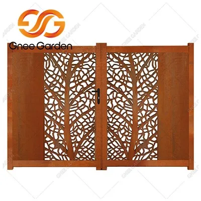 Puerta de acero corten