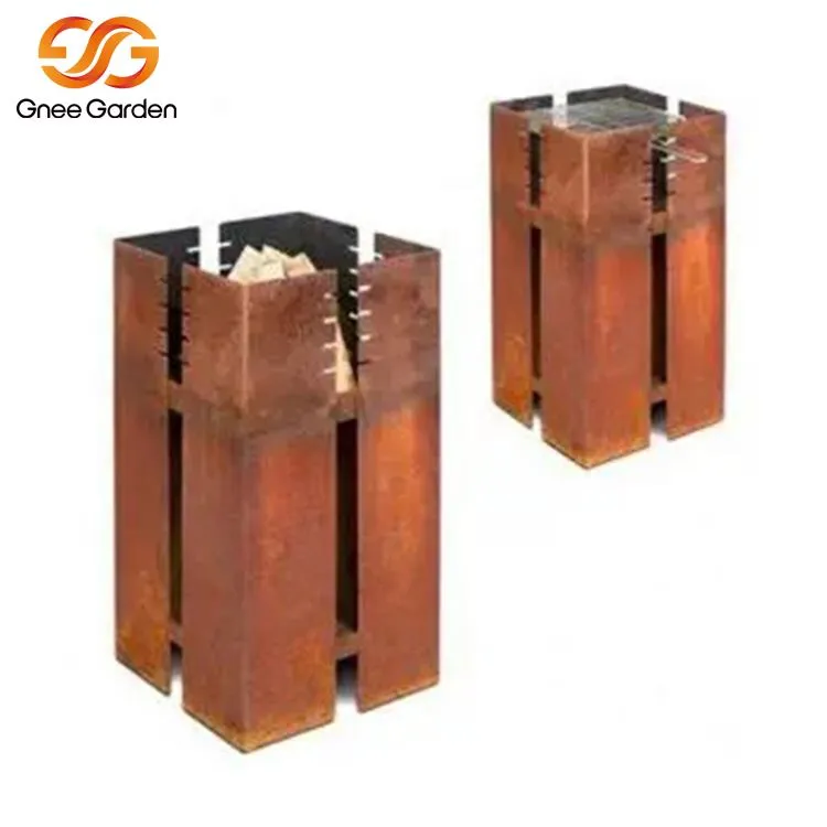 Barbacoa de acero corten