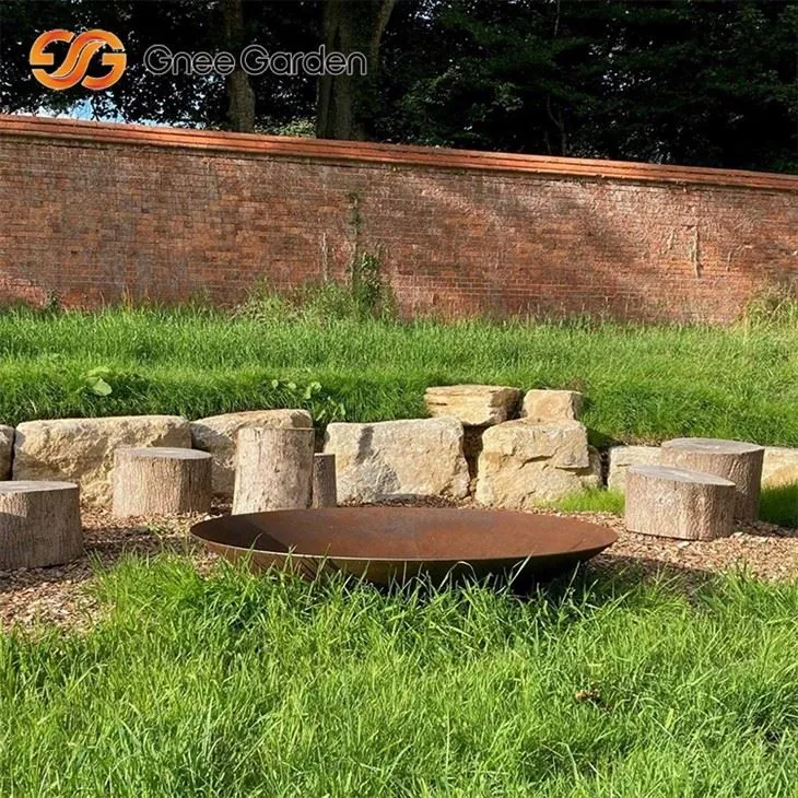 Diseño de pozo de fuego moderno de Corten Steel