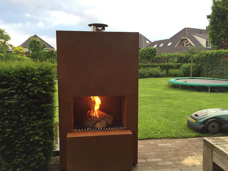Chimenea de corten