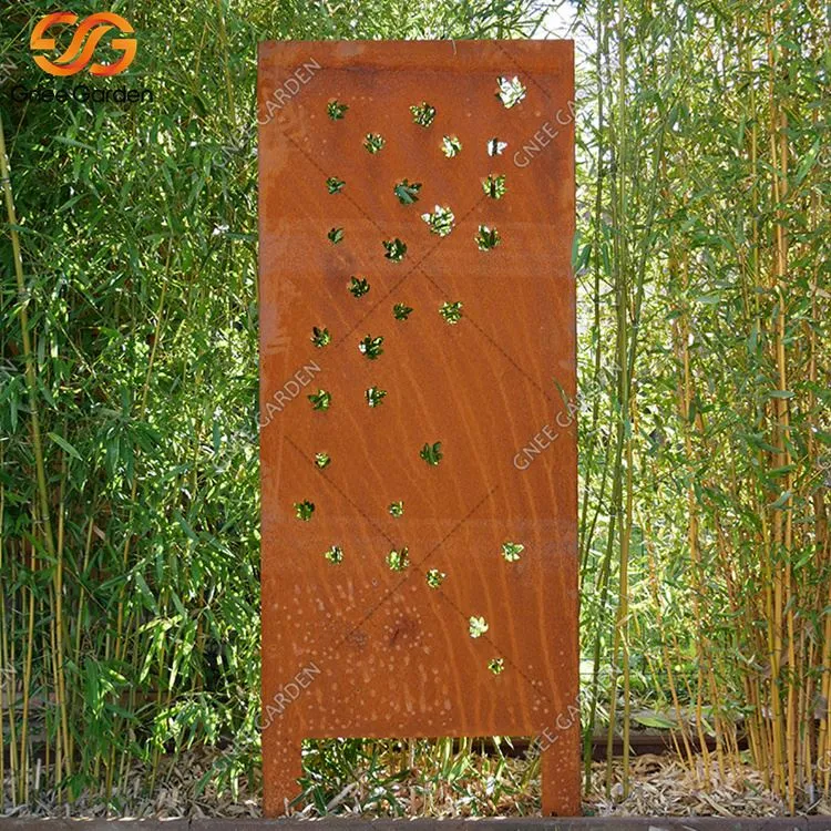 Mamparas decorativas para exterior de madera Corten