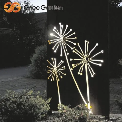 Pantalla de privacidad al aire libre de Corten Steel con patrón de diente de león