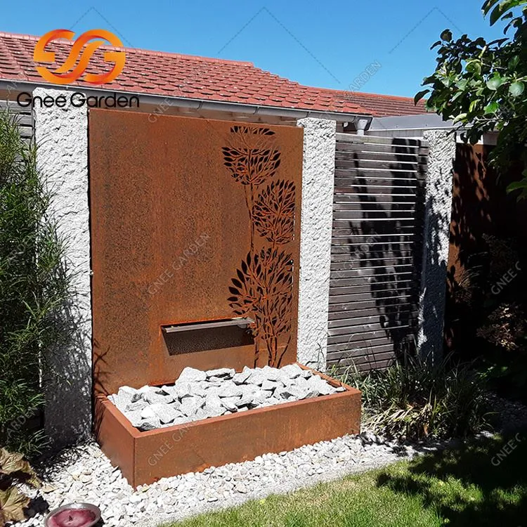 Fuentes de agua para exteriores de Corten
