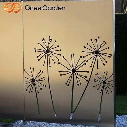 Panel decorativo de Dandelion de la pantalla de privacidad de Corten Metal