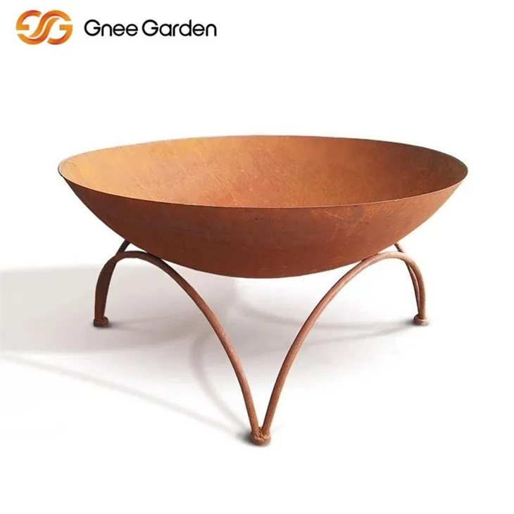 Corten Rustic Propane Fire Bowl Outdoor