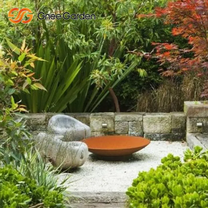 Corten Steel Fire Pit estilo industrial