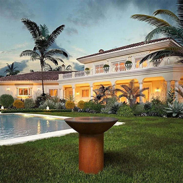 Parrillas de barbacoa de acero corten elegantes y resistentes