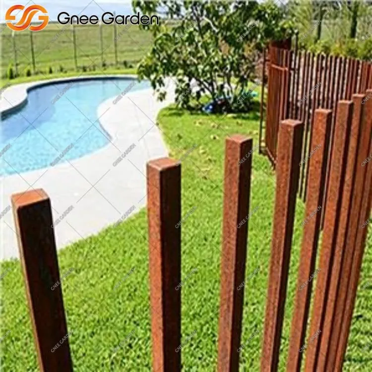 Corten Steel Fence para diseño de patio trasero
