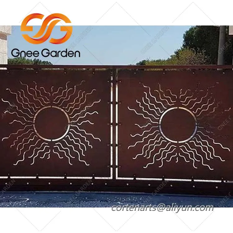 Puertas de jardín de acero corten Metal