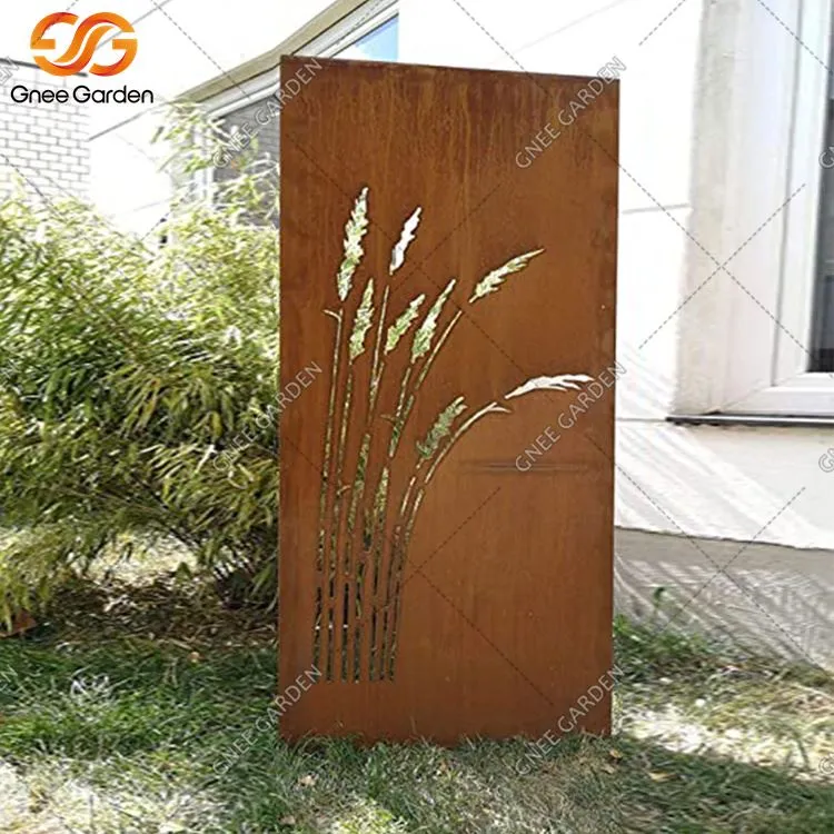 Panel de acero corten cortado con láser
