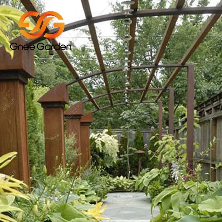 Techo de acero para cenador metálico de acero corten