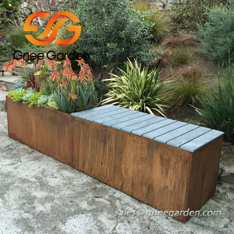 Muebles de exterior de acero corten