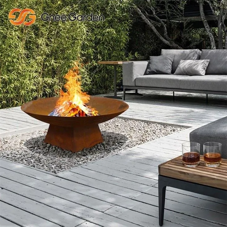 Corten Steel Square Fire Pit Patio