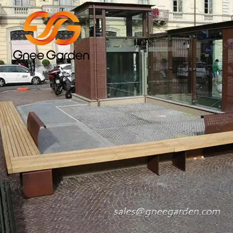 Muebles de exterior de acero corten de tamaño personalizado