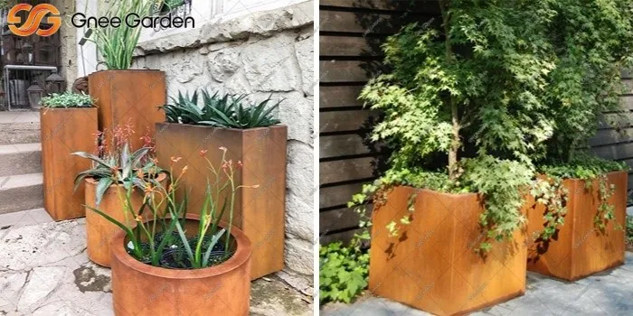 Corten large modern planters outdoor Corten large modern planters outdoor