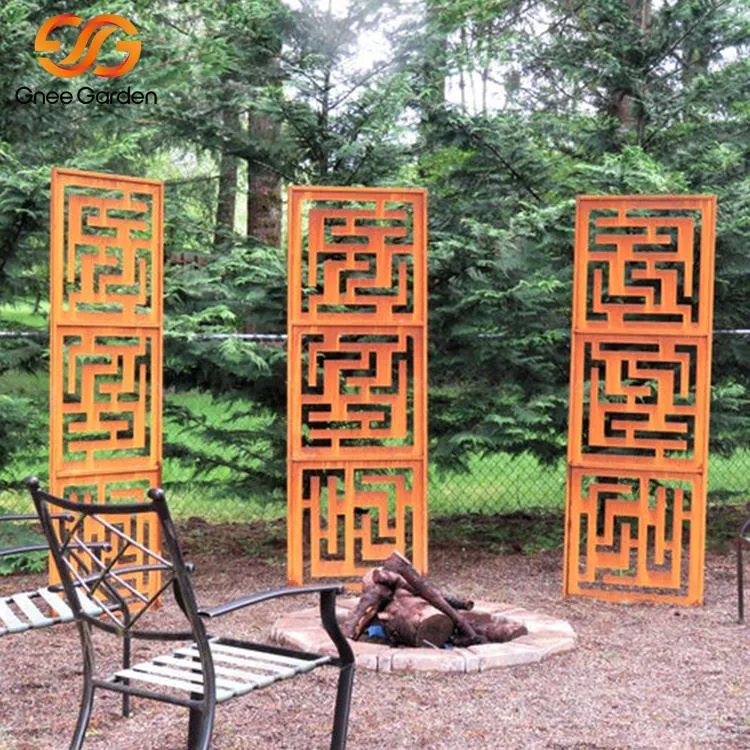 Paneles de acero corten con cortador láser