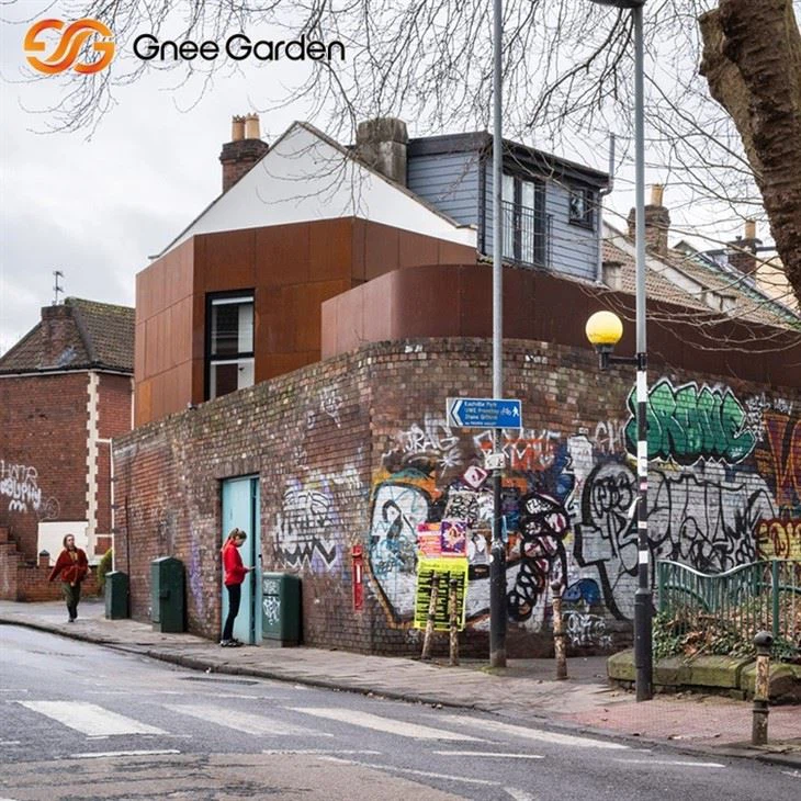 Paneles de revestimiento de metal Efecto de óxido Corten