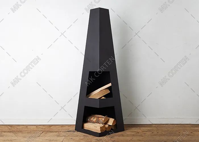 Chimenea exterior de metal