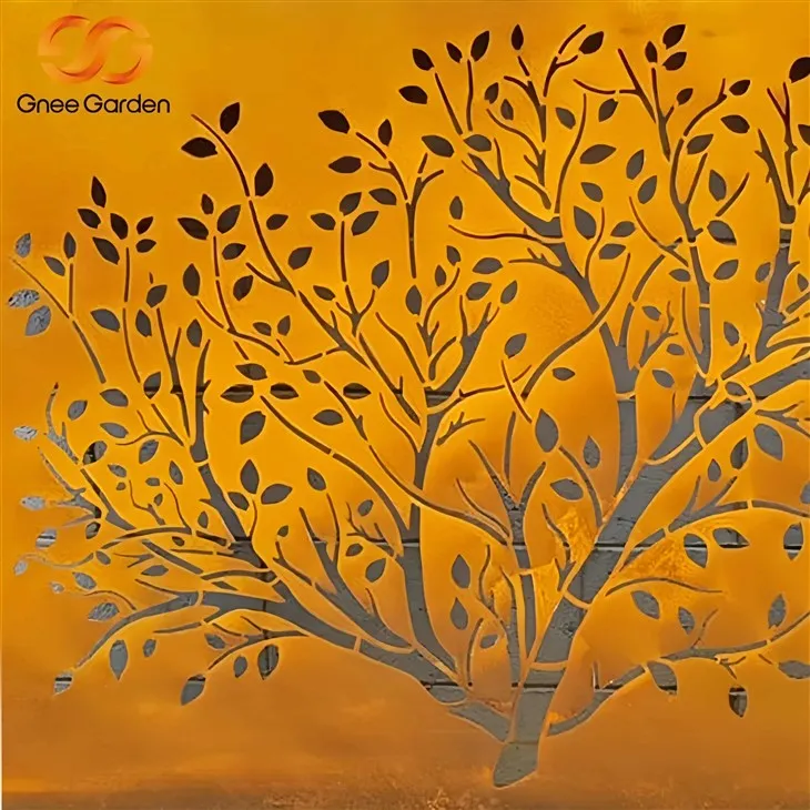 Pantallas de acero Corten cortada con láser para patio