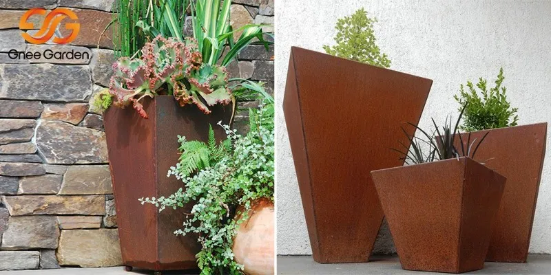 corten steel planter boxes corten steel planter boxes