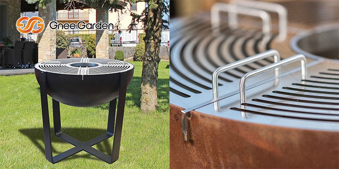 Corten Steel Hemisphere Plancha Grill Corten Steel Hemisphere Plancha Grill