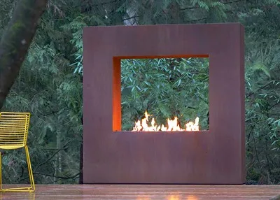 Calentador de exterior Chimenea de acero corten