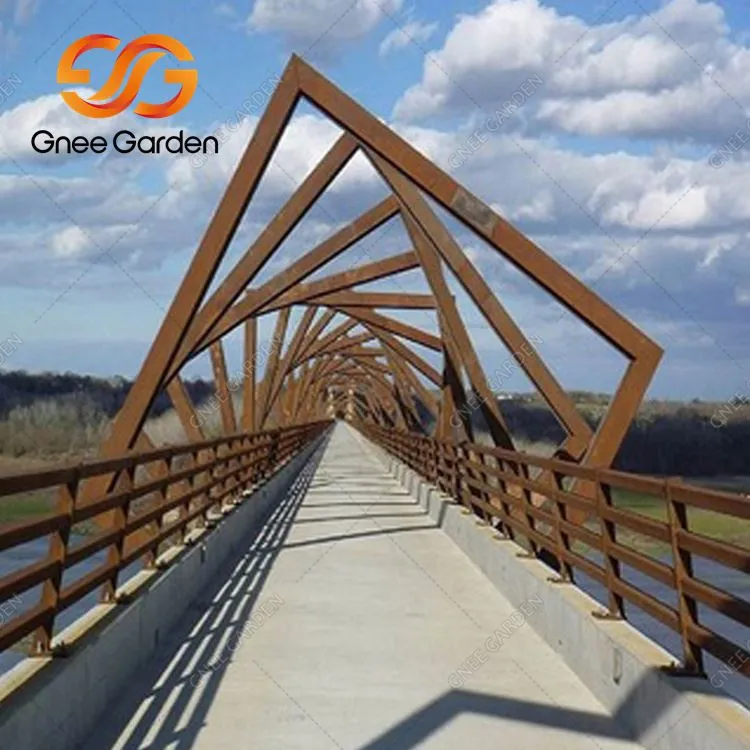 Puente de acero desgastado