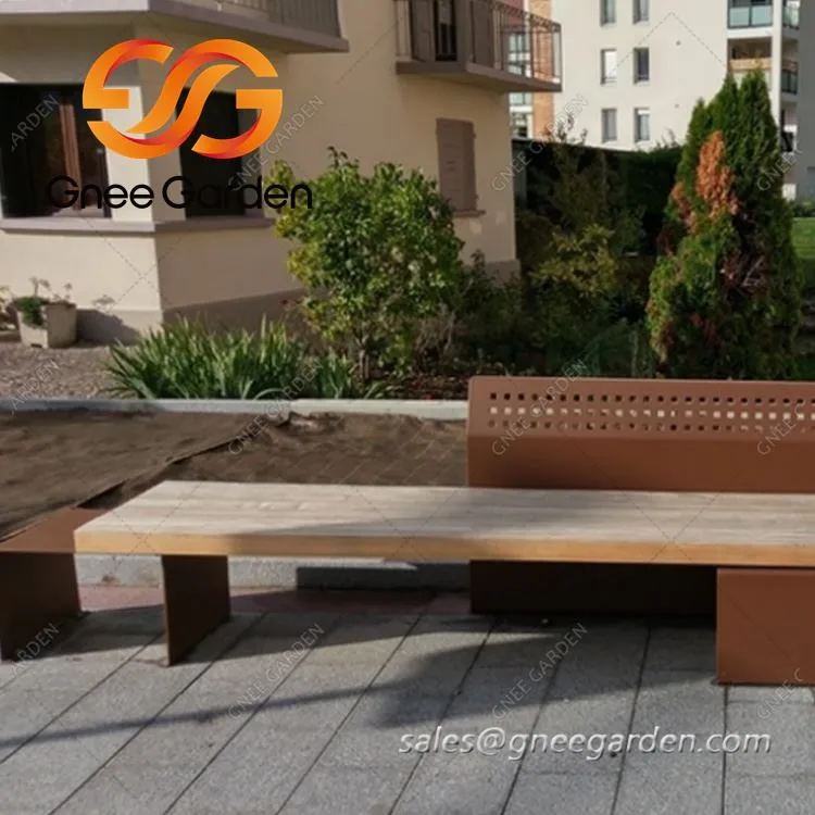 Muebles de exterior de acero resistente a la intemperie