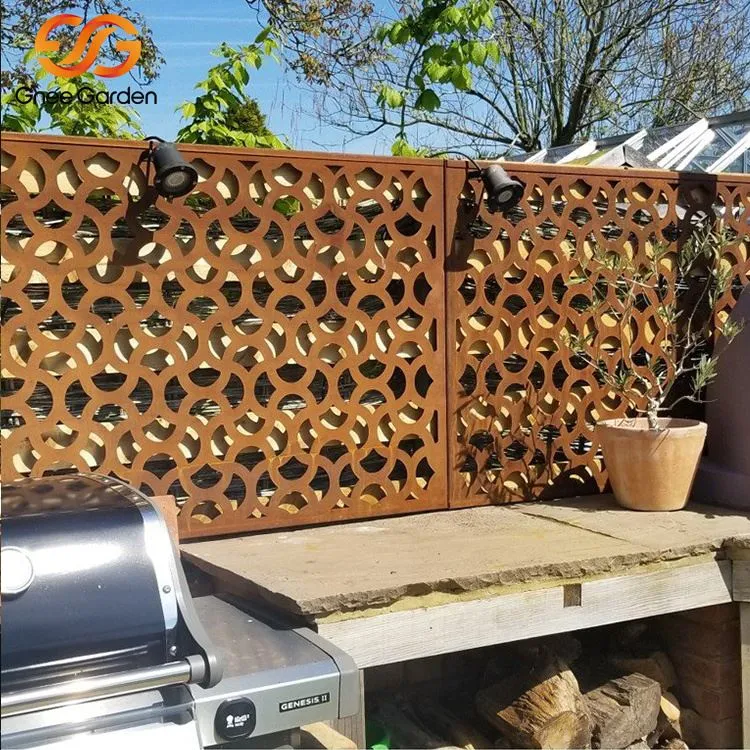 Pantallas de privacidad de acero resistente a la intemperie