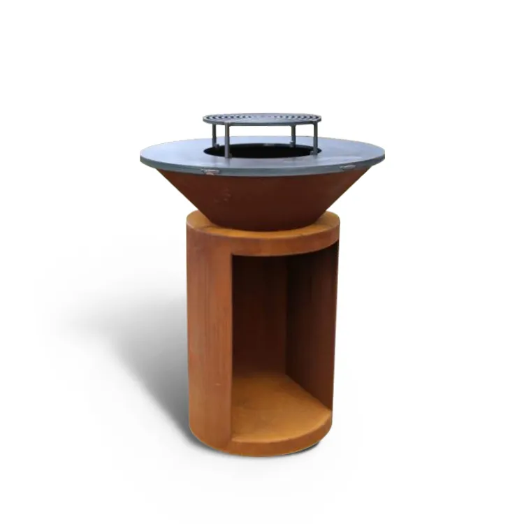 Fogata para barbacoa con pellets de madera